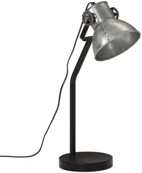 vidaXL Schreibtischlampe 25 W Vintage-Silber 17x17x60 cm E27 371883 Bild 1