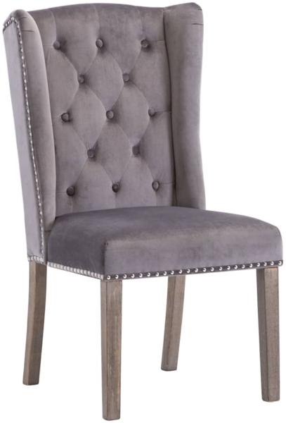 vidaXL Esszimmerstuhl Grau Samt 287951