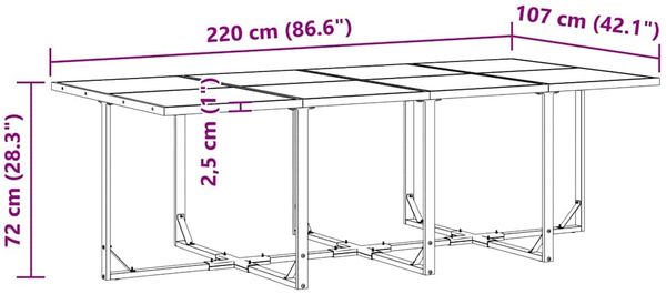 vidaXL Garten Essgruppe 9 pcs Schwarz Stahl 3335860 Bild 11