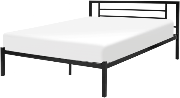 Metallbett schwarz Lattenrost 140 x 200 cm CUSSET