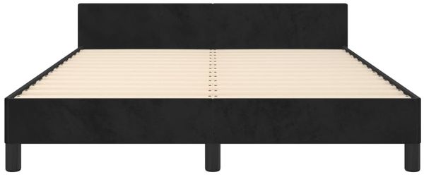 Bettgestell mit Kopfteil Samt Schwarz 140x200 cm Bild 6