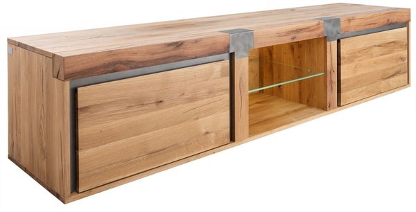 TV-Board Wildeiche / Zerreiche 220x48x50 natur geölt NEW AMSTERDAM #03