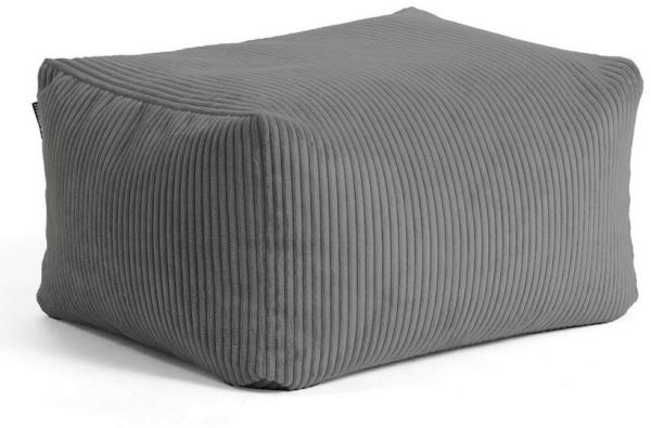 mokebo Pouf Der Ruhestifter (aus Cordstoff), Sitzhocker, Bodenkissen, Fußhocker oder Sitzkissen eckig in Anthrazit