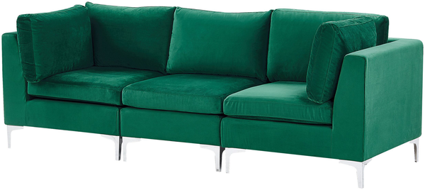 3-Sitzer Sofa Samtstoff grün EVJA Bild 4