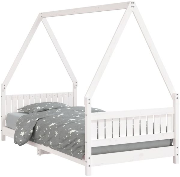 vidaXL Kinderbett Weiß 90x190 cm Massivholz Kiefer 834508 Bild 2