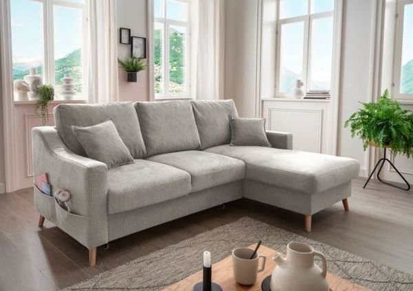 Benformato Ecksofa Valentina mit Bettkasten in verschiedenen Farben erhältlich Mikrofaser