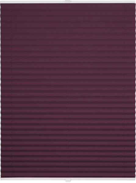 ondeco Plissee ohne Bohren mit Klemmträger, Sonnenschutz für Fenster innen, blickdicht, Faltrollo, Violett, 70x130 cm