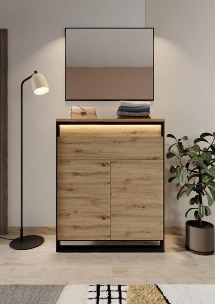 Compleo Garderoben-Set (Kommode und Spiegel), Modern Set