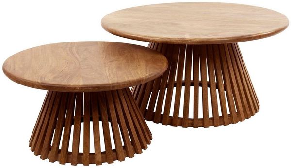 Luxusbetten24 Couchtisch Savira, 2er Set aus Mangoholz