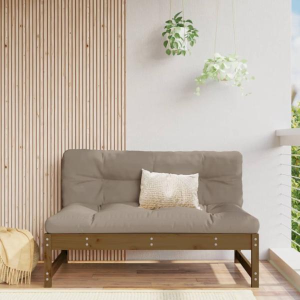 vidaXL Garten-Mittelsofa Honigbraun 120x80 cm Massivholz Kiefer 825705