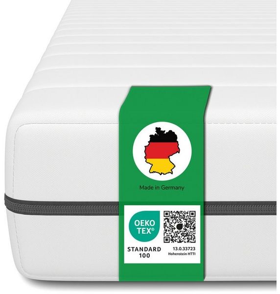 Kaltschaummatratze Easy Flex Wendematratze mit Zwei Härtegrade für Schlafkomfort, Schlaftroll, 15 cm hoch, H2 und H3, 15 cm hoch, 90 x 200,140 x 200, 180x200 cm und weitere Größen