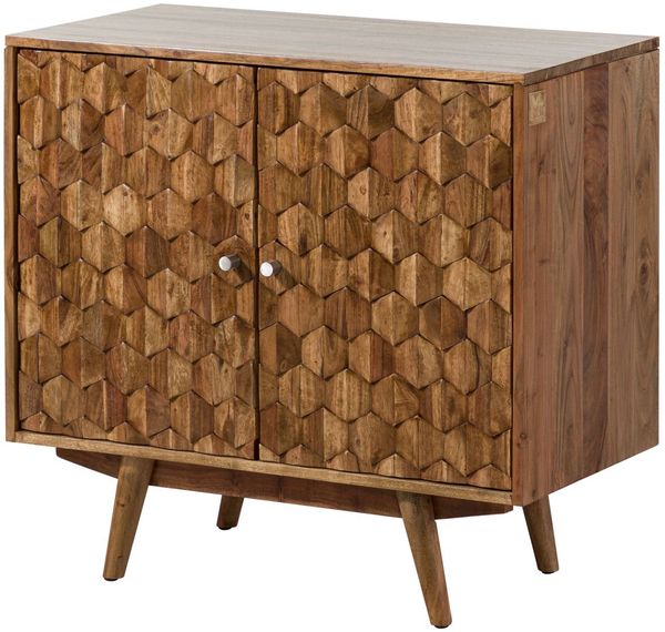 Kommode Akazie 80x42x75 Akazie natur lackiert MOSAYK #113