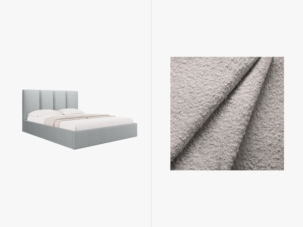 Micadoni Bett Phaedra Boucle Hellgrau 180x200