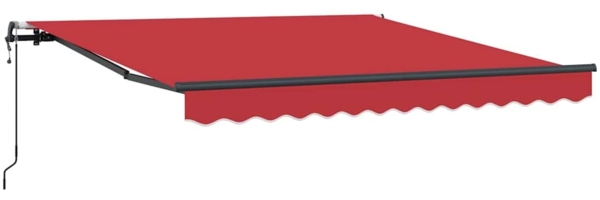 vidaXL Einziehbare Markise Rot 350 x 250 cm Stoff 3330435