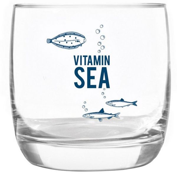 Bow & Hummingbird Whiskyglas Kristallglas "Vitamin Sea" made in EU, Kristallglas