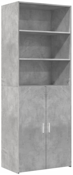 vidaXL Highboard Betongrau 70x42,5x185 cm Holzwerkstoff 3281374