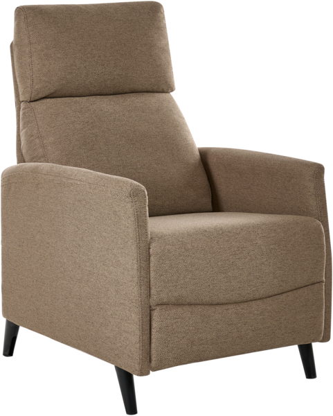 Fernsehsessel SELVIK Mit Fußstütze Stoff Braun