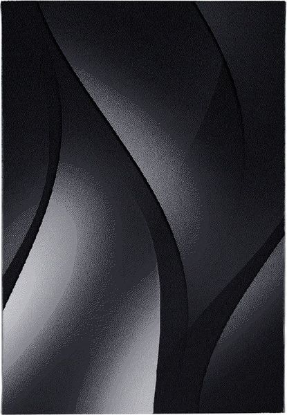 Teppium Teppich Ombre Design, Rechteckig, Höhe: 6 mm, Modern Kurzflor Teppich Wohnzimmer Abstrakt Wellen Design Pflegeleicht