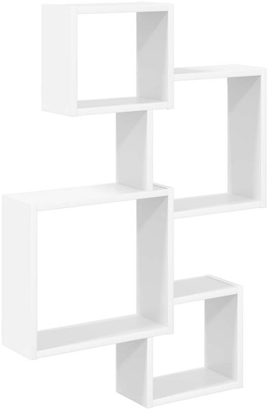 vidaXL Wandwürfelregale Wandhalterung Weiß 64 x 13,5 x 91,5 cm 8012124