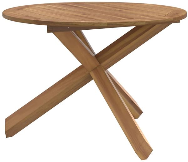 vidaXL Gartentisch Ø109x74 cm Massivholz Teak 4008083