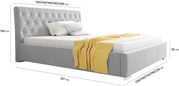 99rooms Kevin Polsterbett mit Bettkasten 180x200 cm Velours MONOLITH Grün Bild 5