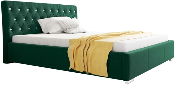 99rooms Kevin Polsterbett mit Bettkasten 180x200 cm Velours MONOLITH Grün Bild 3