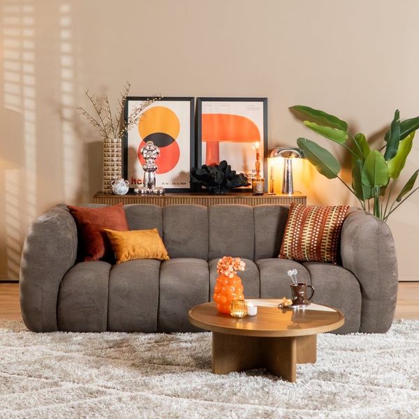 Bronx71 3-Sitzer Sofa Luca Chenille braun