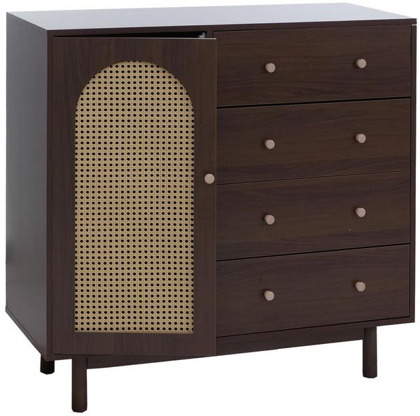 MCW Kommode MCW-P52-K, Stabile Füße aus Massivholz, Inklusive Fußbodenschoner