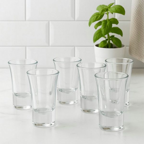 Koopman Schnapsglas Schnapsgläser Shotgläser 40 Ml 1/2/4 er Set, 12-tlg, Glas, 12tlg, 7x4,5 cm, 40ml, Transparent, Partygläser