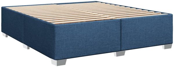 Bettgestell ohne Matratze, ohne Kopfteil, Stoff, Blau, 180x200 cm Bild 3