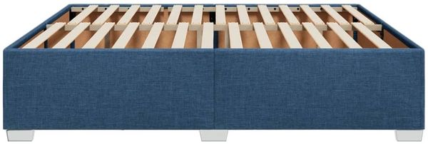 Bettgestell ohne Matratze, ohne Kopfteil, Stoff, Blau, 180x200 cm Bild 5