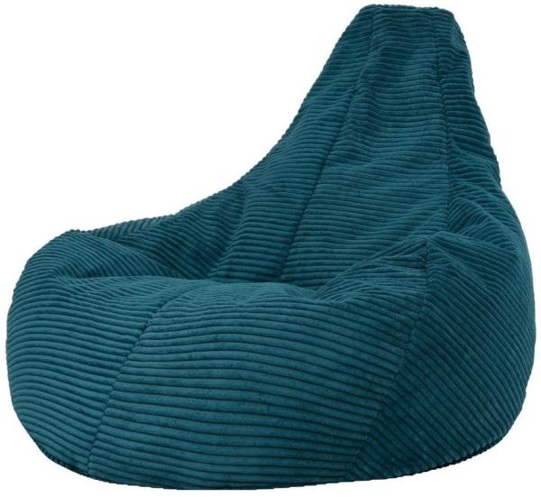 icon 'Dalton' Sitzsack, Cord Blaugrün, 90 x 84 x 73 cm