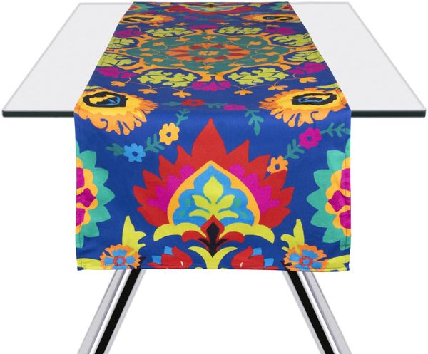 Excelsa New Delhi Tischläufer, 100 % Baumwolle, 45x140 cm, mehrfarbiges Dekor