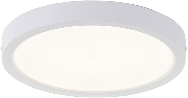 Lightbox LED Wand- & Deckenleuchte | Ø 27,5cm - Höhe 3 cm | 1900 Lumen - 4000 Kelvin | IP44 - spritzwassergeschützt | Ideal für Bad und Feuchträume | Modernes Design | aus Kunststoff in Weiß