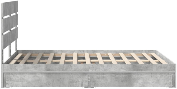 vidaXL Aufbewahrungsbett Beton Grau 160x200 cm Holzwerkstoff 3411885 Bild 8