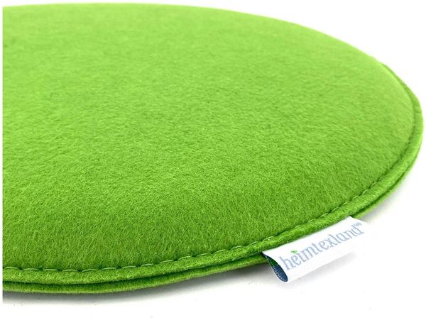 heimtexland Â® Sitzkissen Set Filz Stuhlkissen Stuhlauflage Filzkissen Stuhl Polster Kissen Typ631 2er Set 35 cm Rund ApfelgrÃ¼n Bild 2