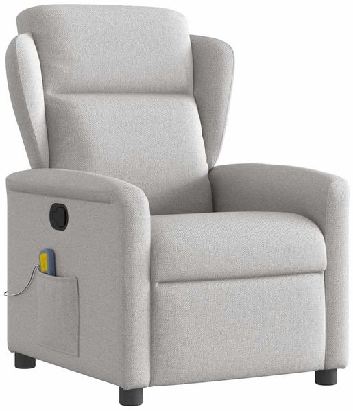 vidaXL Massagesessel Wolkengrau Stoff 4015595