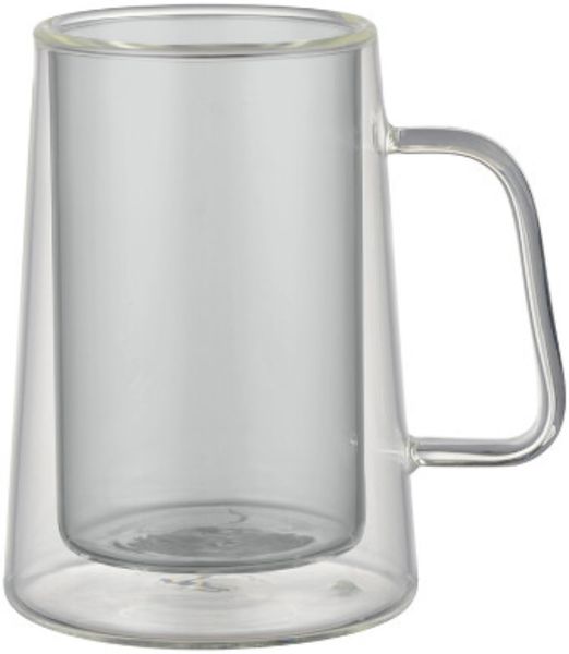 4 teiliges Set Doppelwandige Kaffeegläser mit Henkel 200 ml Hitzebeständig Anthrazit