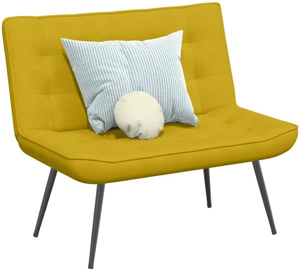 vidaXL Sitzbank Gelb 110x74x84 cm Samt 4012343