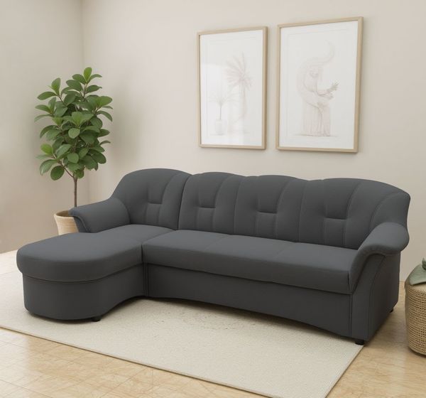 DOMO collection Ecksofa Flores Schlafsofa, B/T/H: 233/142/86 cm, L-Form, wahlweise mit Bettfunktion, wahlweise mit Federkern, auch in Leder