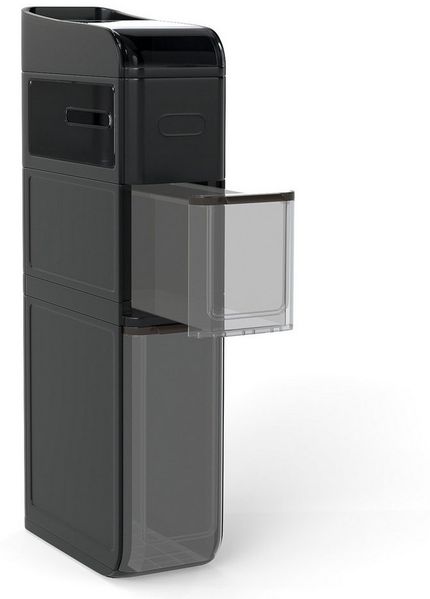 COSTWAY Badkommode, Nischenschrank schmal mit 2 Schubladen, Taschentuchbox, Rollen