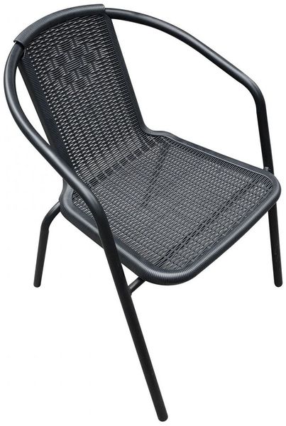 Stapelstuhl Ibiza Gartenstuhl Bistrostuhl Armlehnstuhl Schwarz