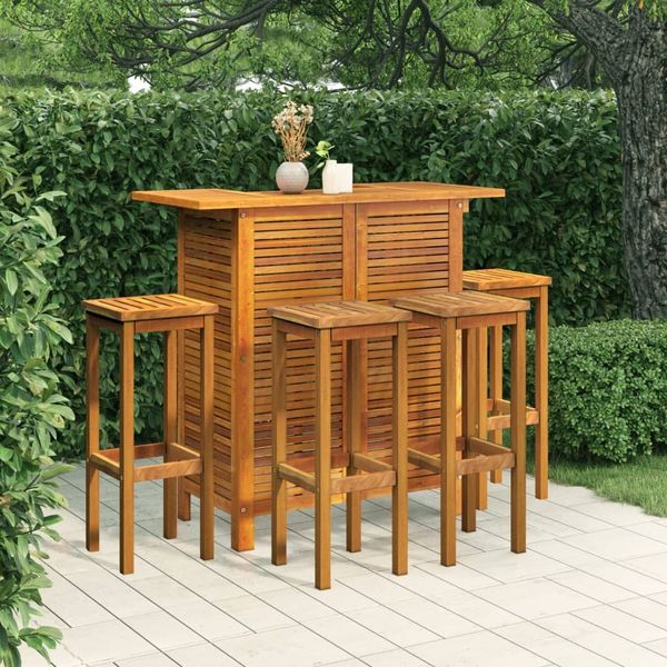 vidaXL 5-tlg. Gartenbar-Set Massivholz Akazie 3115997