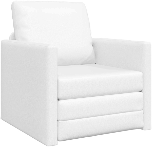 vidaXL Klappsofa Bett Weiß 74 x 77 x 81 cm PVC 42030493