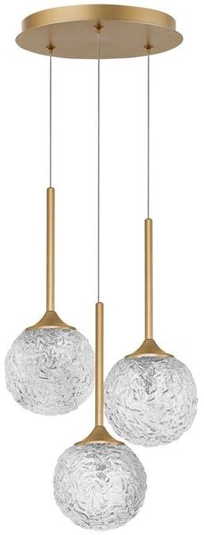 Nova Luce 9160212 MIRANO Pendelleuchte rund 3-flammig Gold Transparent G9