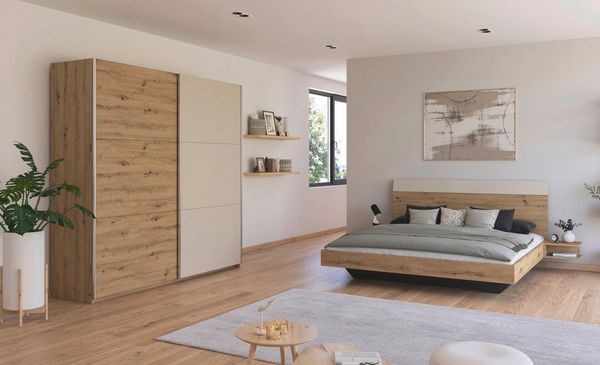 rauch Schlafzimmer-Set Monza, mit Schwebetürenschrank Breite 218 cm, Bettanlage in 2 Breiten