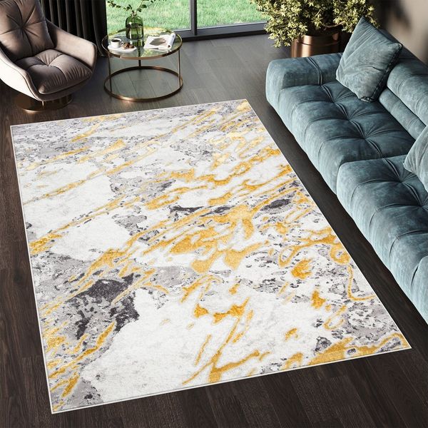 Tapiso Designteppich SHINE, rechteckig, Höhe: 12 mm, Wohnzimmer, Schlafzimmer, modern Design, Kurzflor