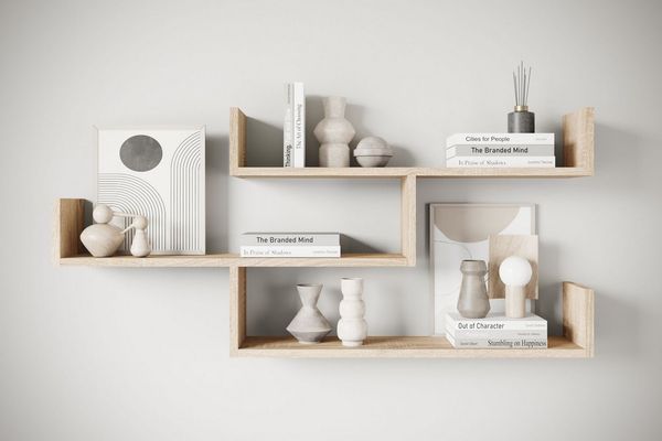 Home affaire Wandboard Wandregal Trio, 1-tlg, Hängeregal mit 3 Ablageflächen, modernes Design, variabel einsetzbar