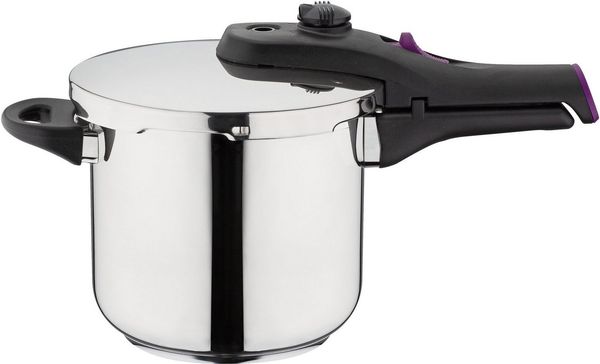 GSW Schnellkochtopf 4l Dampfkochtopf zum Bio-/Schnellgaren System RAPID, Edelstahl 18/8 (1-tlg), Fassungsvermögen 4 l, 2 Garstufen, Innenskala, Induktion
