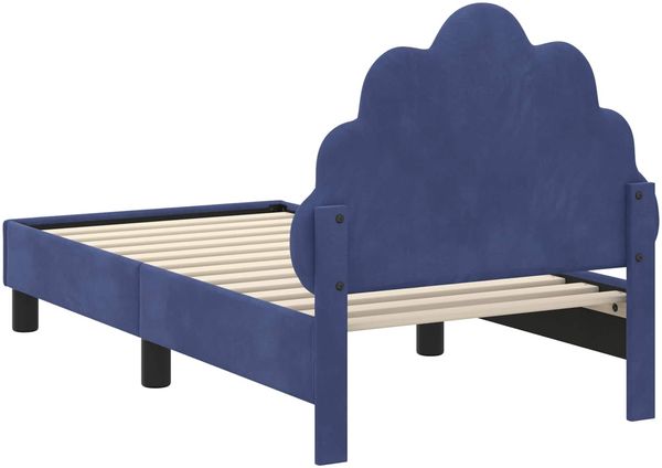vidaXL Kinderbettgestell mit Kopfteil Polizeiblau 70 x 140 cm Samt 42011140 Bild 7